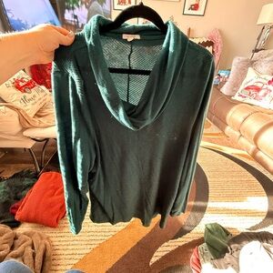 Maurices Deep Green Cowl Neck Sweater